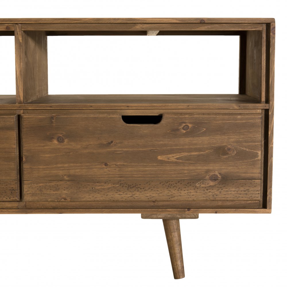 Meuble TV scandinave  3 Tiroirs ANDY En Bois sapin